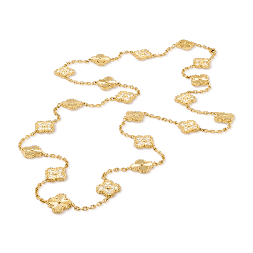 ヴィンテージ アルハンブラ ロングネックレス、20モチーフ