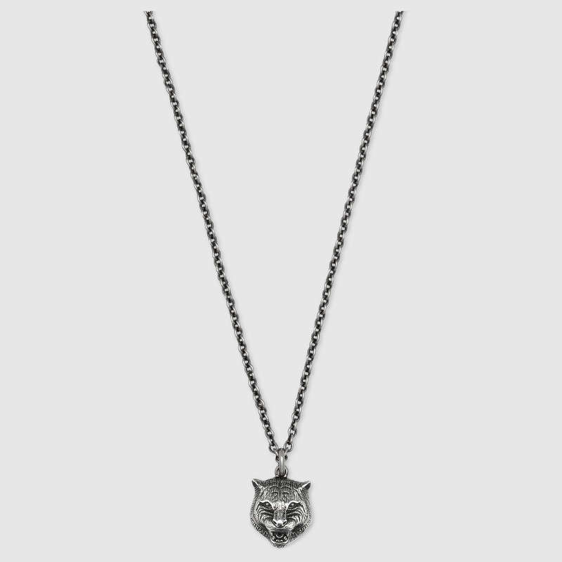 【2024】関税負担なし タイガーヘッドシルバーネックレス